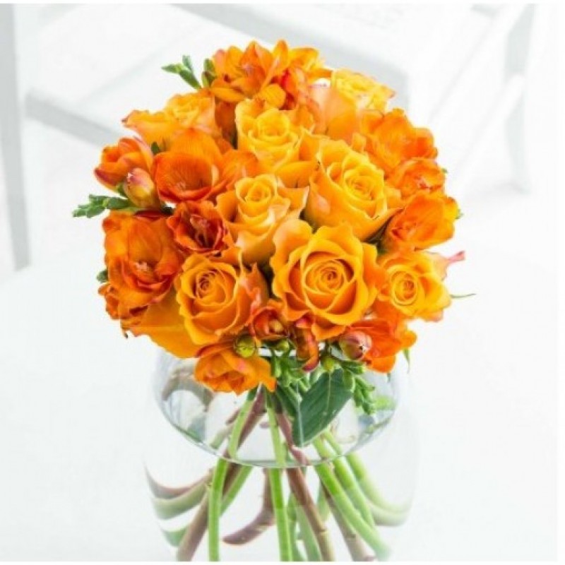 Autumn Roses n Freesia